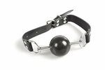 Kiotos Leather Bit Ball Gag - Black - Erotic Discount